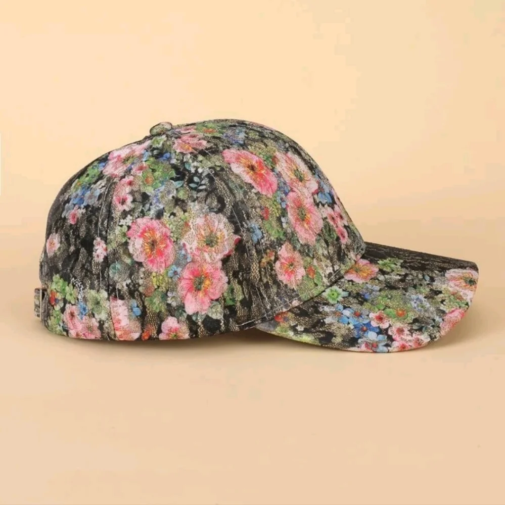 Floral print baseball cap - Picture 4 of 6